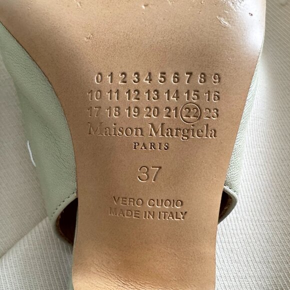 MM22 Maison Margiela Slingbacks in Pistachio Green, size 37 - Picture 10 of 11
